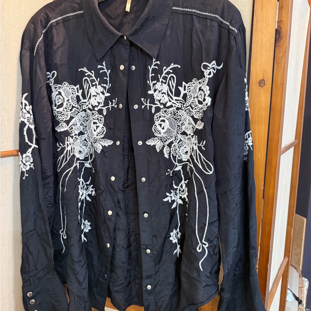 Free people western button up